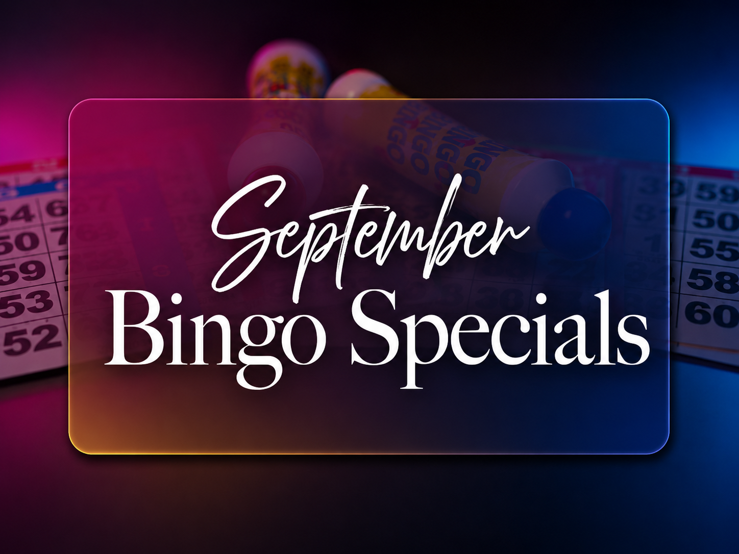 September Bingo Specials